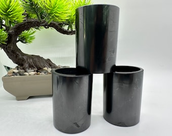 Shungite Cup (70mm): Hand-Carved Healing Stone