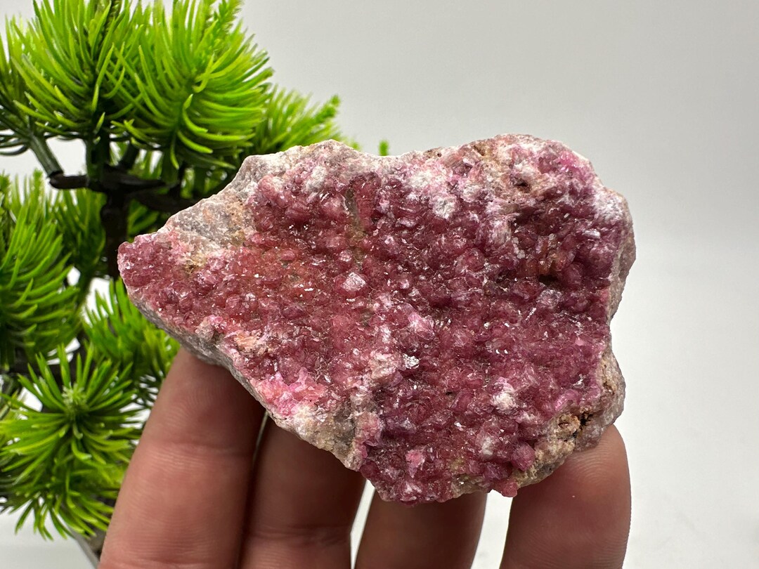 Sparkling Cobalto Calcite Specimen, Bright Pink Crystalline Mineral ...