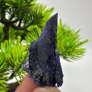 Crystallized Azurite-Kerrouchen,Morocco-Blue Azurite Specimen-High Quality Blue Azurite-Azurite Mineral Specimen, gemmy,lustrous of Azurite