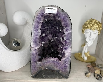 USA/Consegna con dazi doganali pagati - Grande gruppo di cristalli di geode di ametista: esemplare da sogno, decorazione per la casa (32 cm)