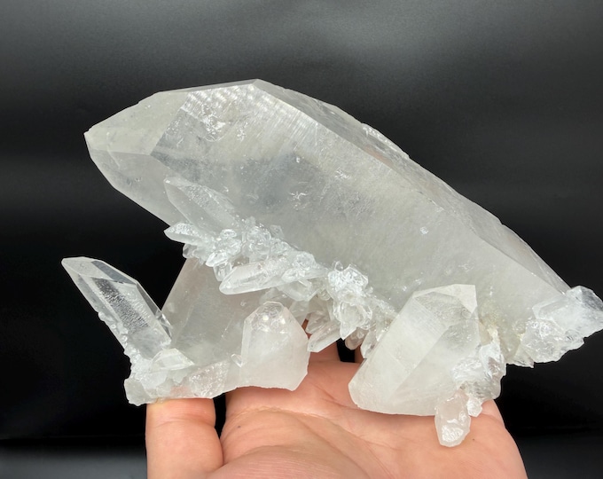 Featured listing image: AAA Water-Clear Lemurian Quartz Crystal – Natural Healing Stone | Collector Mineral Specimen Gift