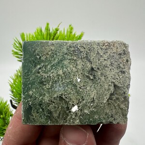 Polished Moss Agate Slab: Green Stone Slice (5/4.5cm, 76grams)