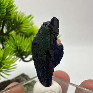 Crystallized Azurite-Kerrouchen,Morocco-Blue Azurite Specimen-High Quality Blue Azurite-Azurite Mineral Specimen, gemmy,lustrous of Azurite