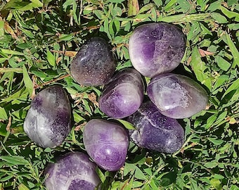 AAA Grade Amethyst Tumbled Stones: Purple Healing Crystals (3cm, 4cm)