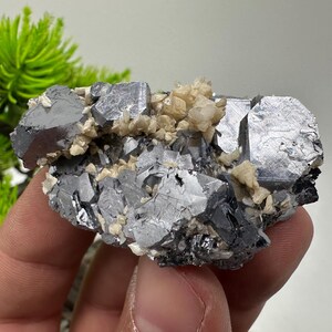 Stunning Calcite on Mirror Galena,From Krushev dol mine,Madan,Bulgaria,natural,Collection mineral specimen,home decor stone,Rare crystal,gif
