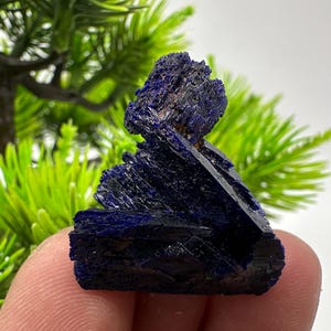 Crystallized Azurite-Kerrouchen,Morocco-Blue Azurite Specimen-High Quality Blue Azurite-Azurite Mineral Specimen, gemmy,lustrous of Azurite