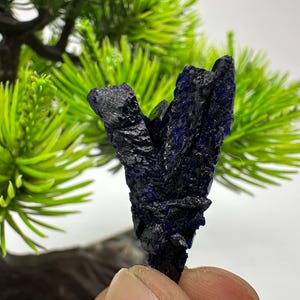 Crystallized Azurite-Kerrouchen,Morocco-Blue Azurite Specimen-High Quality Blue Azurite-Azurite Mineral Specimen, gemmy,lustrous of Azurite