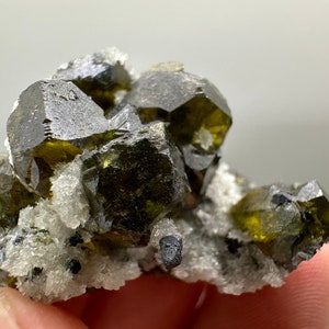 Impresionante GEM Esfalerita var. Cleiopfane en Cuarzo, colección de minerales naturales Galena cristal minerales raros decoración del hogar piedra 9 de septiembre