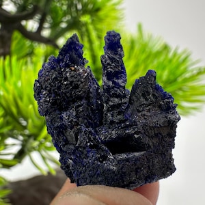 Crystallized Azurite-Kerrouchen,Morocco-Blue Azurite Specimen-High Quality Blue Azurite-Azurite Mineral Specimen, gemmy,lustrous of Azurite