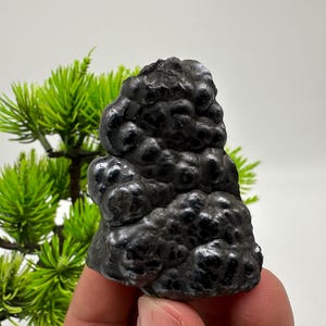 Botryoidal Black Hematite Specimen: Rough Moroccan Crystal