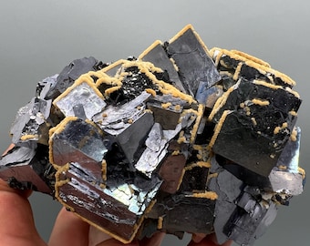 TOP!!! Perfect piece skeletal shiny Galena whit calcite dolomite.Krushev dol mine/Madan/Smolyan province/Bulgaria/Natural mineral/Home decor