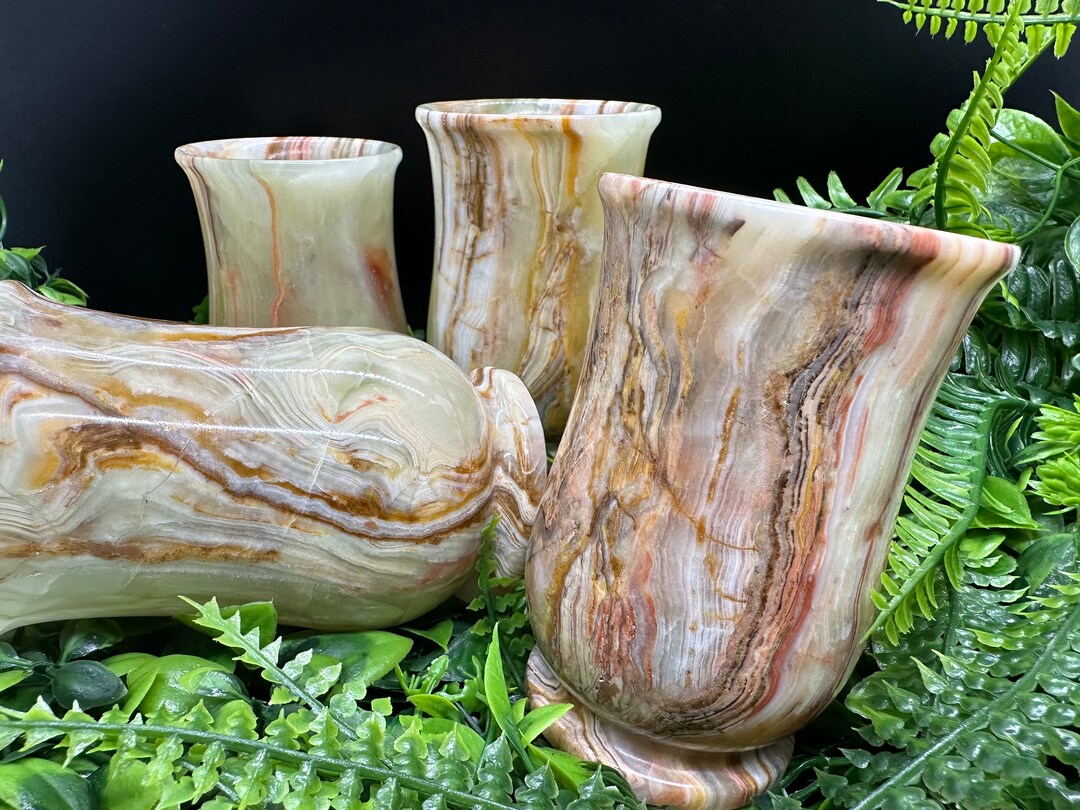 One 1vintage Onyx Cups/natural Onyx Goblets/onyx Cordials/onyx Wine