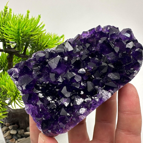 Uruguay Amethyst Crystal Cluster, Purple Quartz, Home Decor