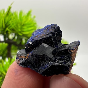 Crystallized Azurite-Kerrouchen,Morocco-Blue Azurite Specimen-High Quality Blue Azurite-Azurite Mineral Specimen, gemmy,lustrous of Azurite