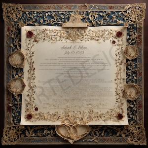 Ketubah Traditional Ketubah Download Ketubah Instant Download Ketubah Papercut Ketubah Modern Ketubah Medieval Secular Ketubah Frame Ketubah