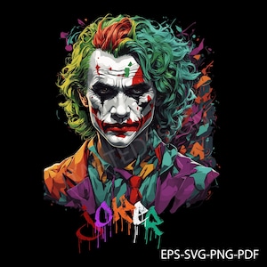 Joker Png Grafik-T-Shirts für Männer oder Frauen Joker PNG 4k Cmyk Hochauflösender Joker Sticker Svg und Png