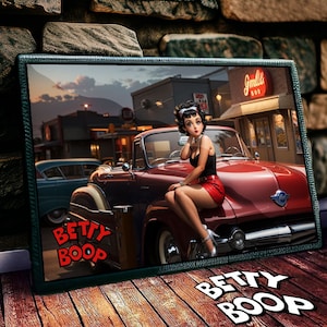 Betty Boop Svg 50s Style 3D Cartoon Betty Boop Png Editable on Canva Betty Boop Tumbler Wrap Betty Boop Wrap