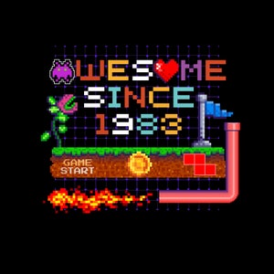 Awesome Since 1973 Boundle10 Files Of Birthday Svg Awesome Since 1983 Awesome Since 80s Svg And Png Download Of Awesome Since Super Mario