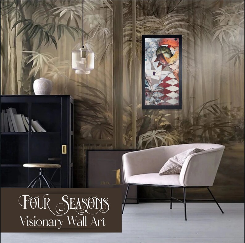 24x48 Abstract Art Printable Modern Wall Art Living Room Digital Download Wallpaper Art Prints