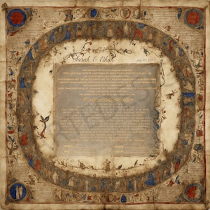 Ketubah Traditional Ketubah Download Ketubah Instant Download Ketubah Papercut Ketubah Modern Ketubah Medieval Secular Ketubah Frame Ketubah