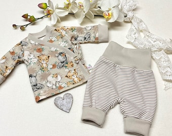 Frühchen Set, Babyset, Erstausstattung Wickeljacke Pumphose, Frühchen Kleidung