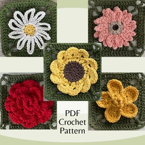 Sunflower Harmony Bundle | Crochet Flower Granny Squares