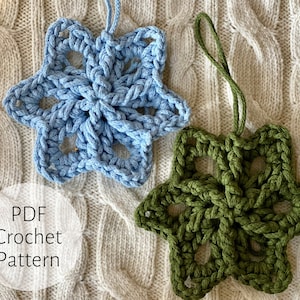 Crochet Small 6 Point Star Ornament