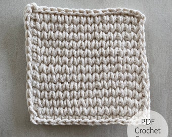 Crochet Knit Stitch Coaster || Pot Holder Pattern