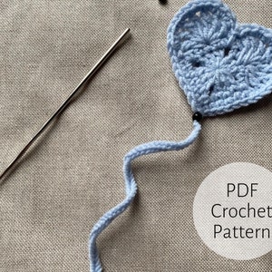 Love in Every Page - Crochet Heart Bookmark for Valentine&#39;s Day