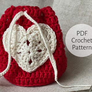 Crochet Valentines Day Bag with Heart | Valentines Day Gift