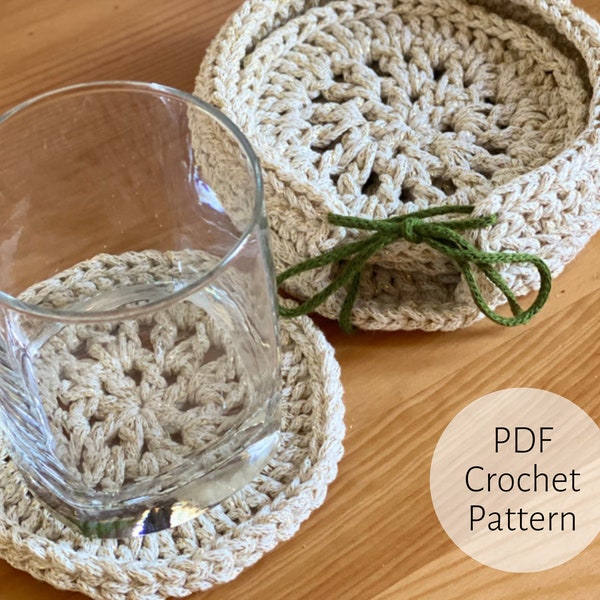 Crochet Coaster Set | Round Spring Coaster Set | Braided coasters