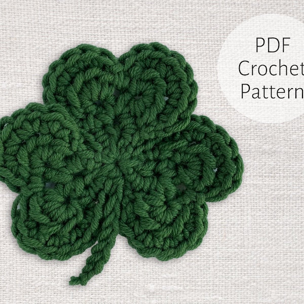 Patron au crochet trèfle PDF | Trèfle de la Saint-Patrick