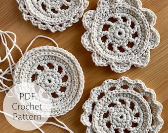 Crochet Coasters Pattern 5 in 1