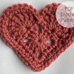 Crochet Heart PDF Pattern | Mother&#39;s Day Gift