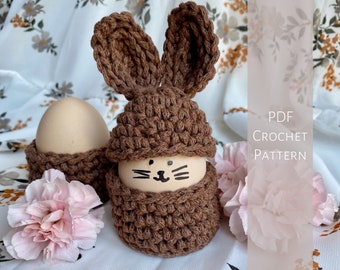 Easter Bunny Egg Holder Crochet Pattern: Table Decoration (PDF)