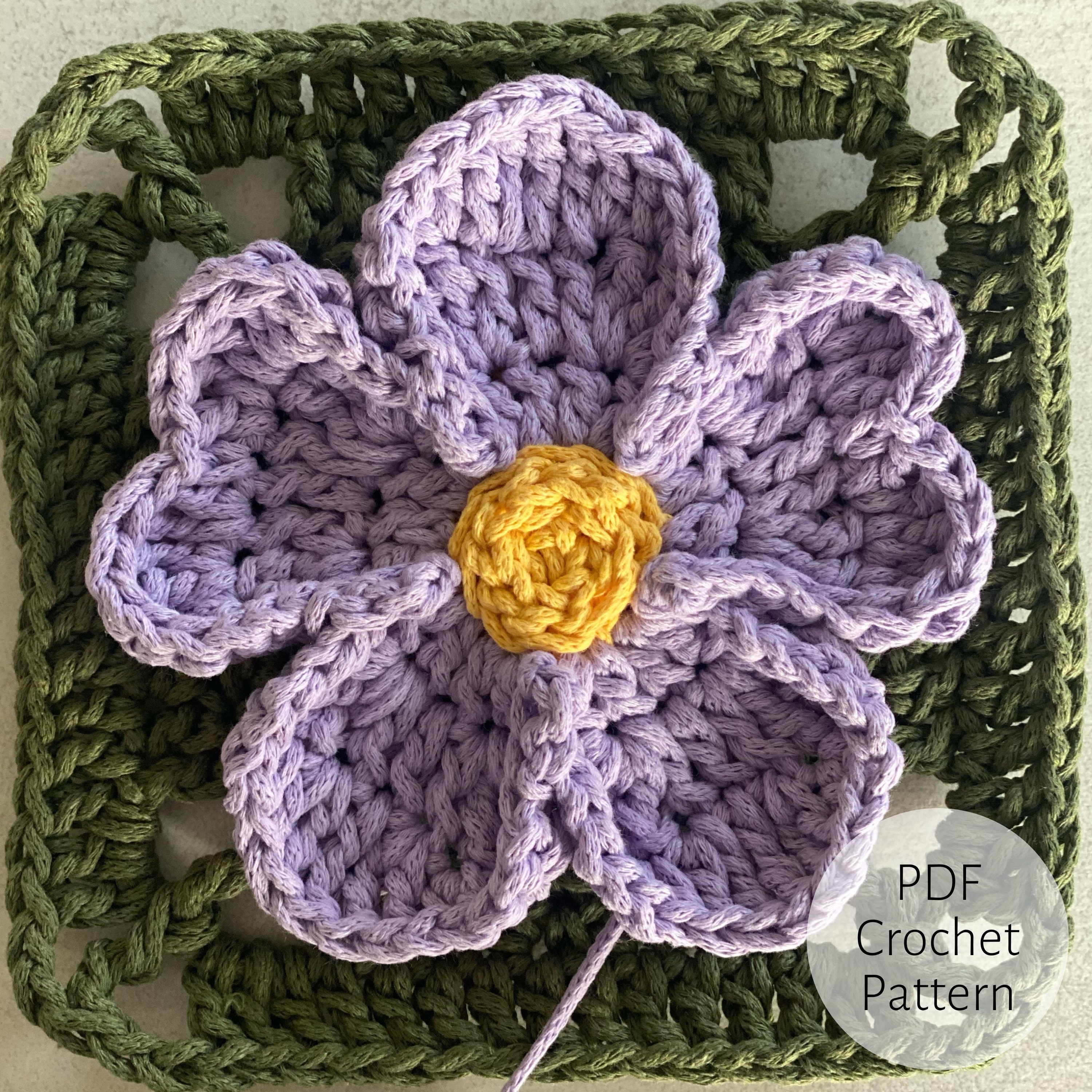 Crochet Anemone (windflower) Granny Squares || Floral Granny