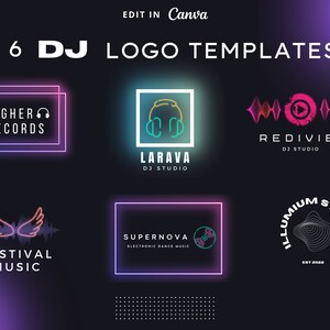 DJ Logo Design Custom, DIY Logo Template, Business Logo Design, Logo voor DJ's, DJ branding marketing, dj Social Media, Instant Download