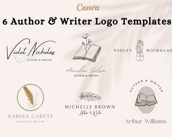 Author Logo Design, Writer Logo, Logo For Authors and Writers, Blogger Logo, Book Review Logo, Book Critic Logo, Journalist Logo, Freelancer