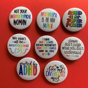 ADHD, Neurodiversity, Neurotypical Badges