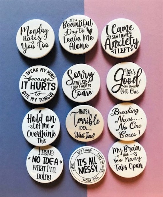 Sarcastic and Humorous Badges Suits All Ages Fun Badge - Etsy
