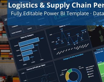 Logistics Power BI Dashboard | Supply Chain KPI Analytics (Digital Download