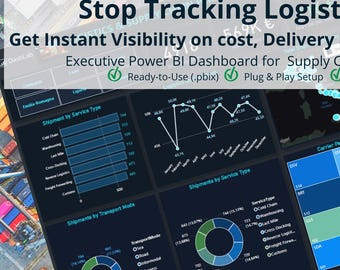 Logistics & Supply Chain Power BI Dashboard | KPI Analytics Template (Digital Download)