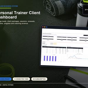 Personal Trainer Client Dashboard | Excel Package, Payment & Profit Tracker | Digital Download