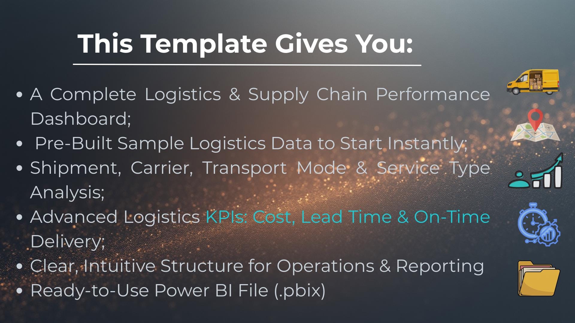 Logistics & Supply Chain Power BI Dashboard | KPI Analytics Template ...
