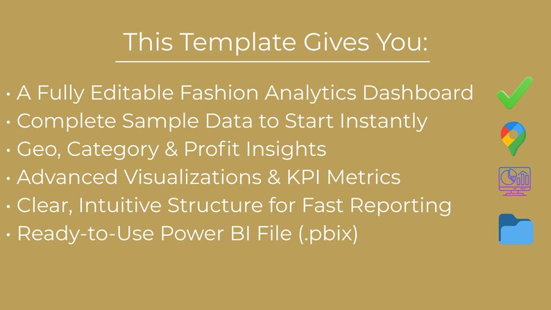 Fashion Sales Dashboard Template – Power BI Apparel Analytics - Etsy