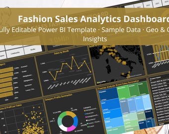 Fashion Sales Dashboard Template – Power BI Apparel Analytics