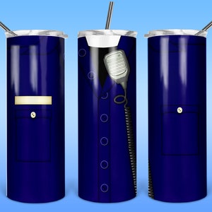 Customizable Police Uniform Sublimation Full Wrap Tumbler design PNG