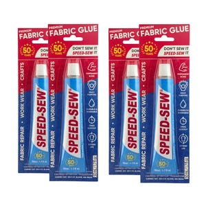 Fabric Glue Adhesive 4-Pack: Quick Dry, Strong Hold - DIY Clothing Repairs