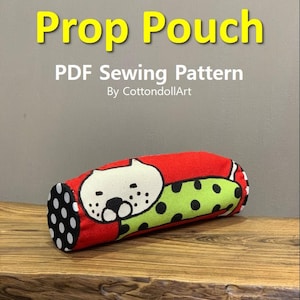 pouch pattern, &quot;Prop Pouch&quot; by cottondollArt, zipper pouch sewing, beginner sewing, easy zipper pouch, DIY pouch pattern, digital pattern