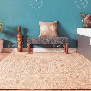 Handmade Jute Rug, Jute Braided Rug, Natural Rug, Bohemian Rug, Jute Area Rug, Jute Woven Rug, Large Area Rug, Eco Friendly Rug